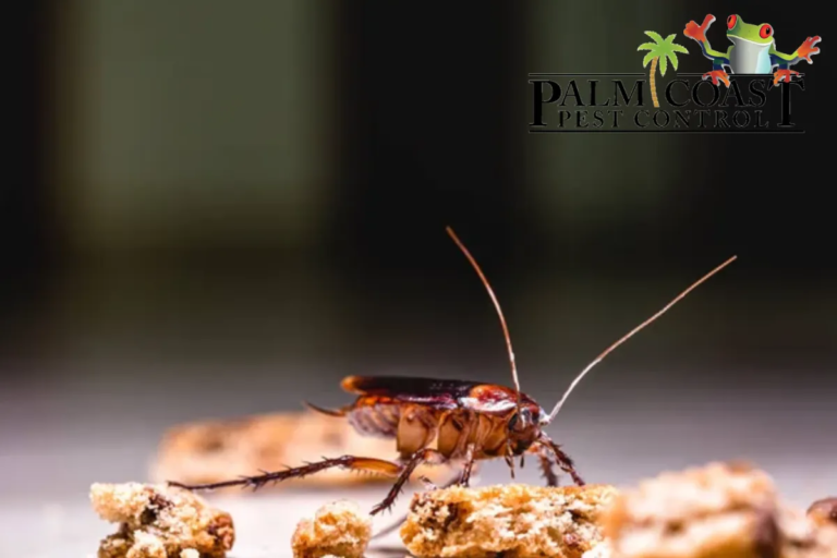 Cockroach walking around the house at night